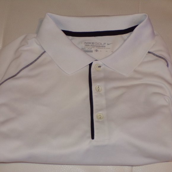 Nike Dry Fit Men's Golf Shirt Short Sleeve - Picture 7 of 8